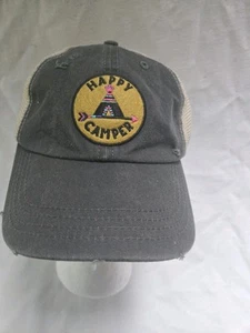 Happy Camper Patch, Snapback, Mesh, Cap/Hat. Distressed. - Picture 1 of 10