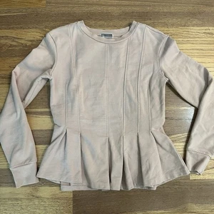 Chelsea28 Peplum Sweatshirt Long Sleeve Top, soft blush pink, XS - Picture 1 of 11