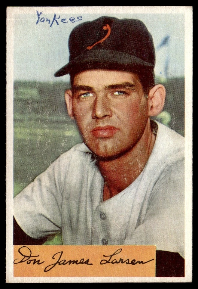 Bowman Don Larsen 1954 novato Baltimore Orioles #101 Foto 1 de 2