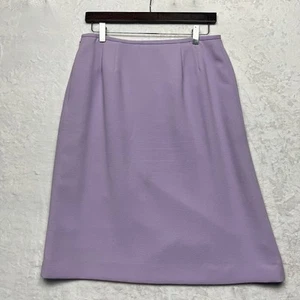 Vtg Le Suit Separates Womens Knee Length Skirt Sz 10 Hyannis Port Lilac Lined - Picture 1 of 13