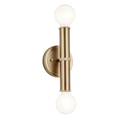 Torche 2-Light Wall Sconce, Modern Light in Champagne Bronze, Damp Rated, Mou... - Image 1 of 4
