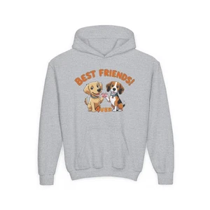 Best Friends 4ver Youth Hooded Sweatshirt, Dog Lover Gift, Cute Pet, Hoodie - Picture 1 of 17