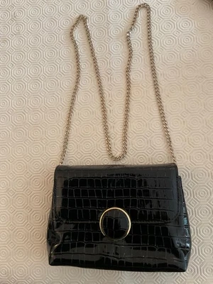 Dune London Shoulder Bag Croc Look with Gold Chain and dust jacket - Image 1 of 4