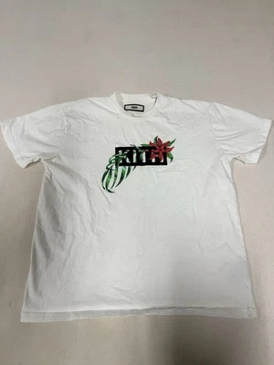 Camisa gráfica con logotipo de caja de flores floral KITH para hombre grande blanca rara ropa de calle 137 Foto 1 de 4