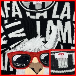 NWT Ugly Christmas Sweater Llama Happy Llamadays 3D Textured Sweater Size 2XL - Picture 1 of 4