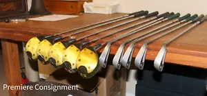 Set of 10 VTG Ping Golf Clubs 5 Ping Eye Woods 5 Orange Dot Irons RH Steel Shaft - Picture 1 of 12