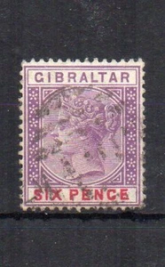 Gibilterra 1898 6d ristampa in Sterling Fu - Foto 1 di 1