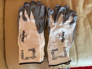 4 Paar Ansell HyFlex 11-800 Arbeitshandschuhe Mehrzweck Gr. 10 weiß&grau - Bild 1 von 1