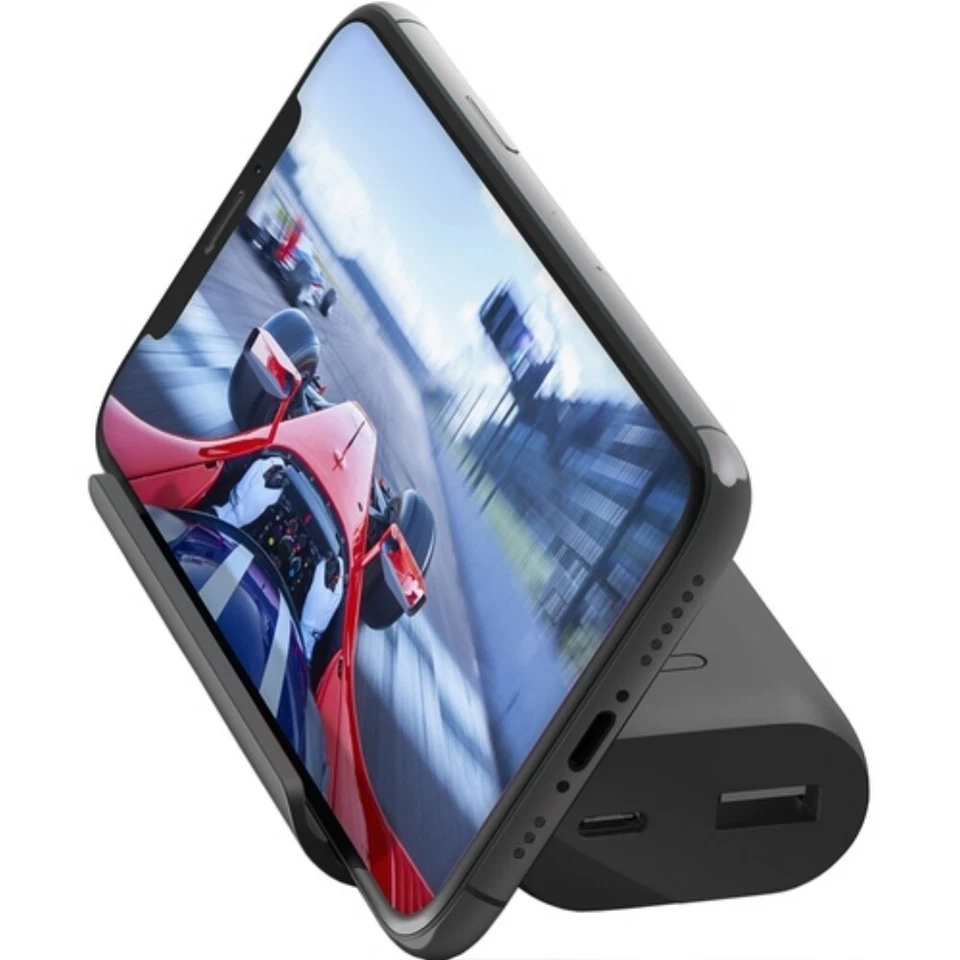 NEW Belkin BPZ001btBK-APP Boost Charge USB-C USB-A Power Bank 5K + Stand Play - Image 1 of 4