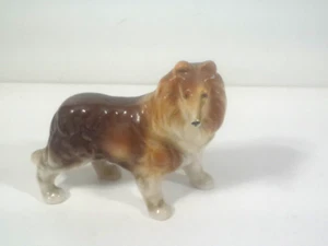 Porcelain Collie Shepherd Dog Figurine Made Occupied Japan Vintage Mid Century - Picture 1 of 6