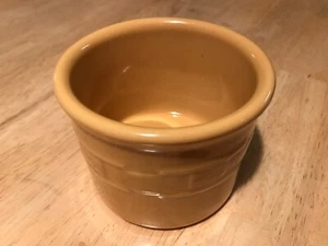 "LONGABERGER CERÁMICA Butternut Amarillo Tejido Tradiciones Crock 1 Pinta 3.5"" x 4.5" - Imagen 1 de 12