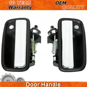 Pair Black Outside Exterior Door Handle for 1995-2004 Tacoma Toyota Left & Right - Foto 1 di 9