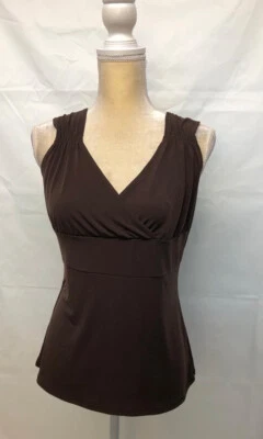 NWT Van Heusen Women's Brown Tank Top Sleeveless Blouse Formal Casual Sz S Comfy - Image 1 of 4