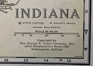 1952 Vintage State Maps of Indiana and Iowa - Picture 1 of 4