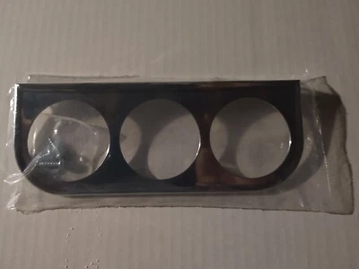 Panel de triple calibre cromado Sunpro 7,5" NOS Cp7581 se adapta a medidores de 2" - Envío rápido Foto 1 de 2