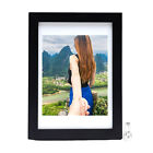 A4Standing Clear Cover Black Wooden No Trace Hook Display Picture Frame