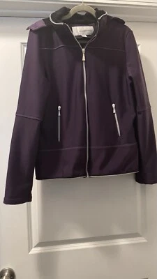 Purple Faux Fur Lined 'WEATHERPROOF Since 1948' Full Zip JACKET Hooded Sz M - Image 1 of 4