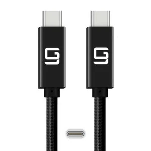 USB-C to USB-C Cable (40Gbps) USB4 Nylon Braided, Fast, Dual 4K (1.6t/0.5M) - Picture 1 of 9