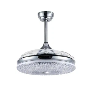 Bella Depot BD4257-C 42 in. LED Chrome Retractable Ceiling Fan Light Kit Remote - Picture 1 of 1