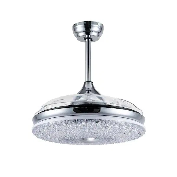 Bella Depot BD4257-C 42 in. LED Chrome Retractable Ceiling Fan Light Kit Remote - Image 1 of 1
