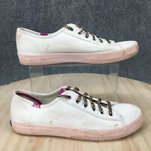 Tenis para mujer Keds X Elizabeth and James 8,5 blancas con estampado de leopardo con cordones bajos - Imagen 1 de 11