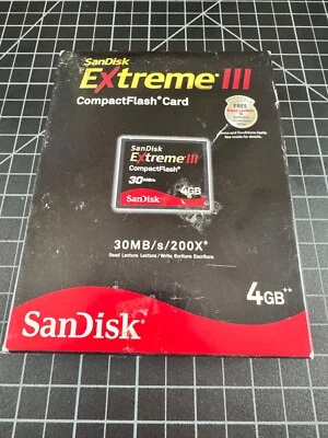 SanDisk Extreme III 4GB 133x Speed CompactFlash Card (SDCFX3-4096-901) - Image 1 of 3
