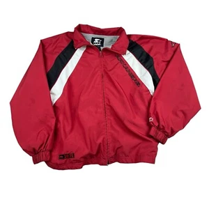 Vintage Arkansas Razorbacks Starter Windbreaker Jacket Youth L 16/18 See - Picture 1 of 8