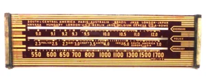CONSOLA PHILCO 41-290 VINTAGE: LÁMINA Y RIELES DIFUSORES Y ESTACIÓN DE VIDRIO - Imagen 1 de 2