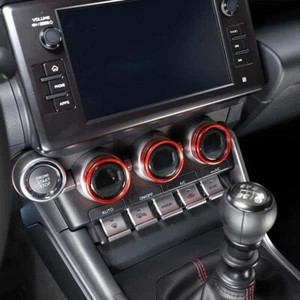 Alloy Center Console AC Knob Trim Ring Cap Cover For  GR86/Subaru BRZ 2022 - Picture 1 of 12
