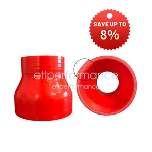 3.00" To 4.00" Red Silicone reducer turbo intercooler supercharger hose 3" Leng - Foto 1 di 5