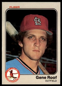 1983 FLEER GENE ROOF . ST. LOUIS CARDINALS #20