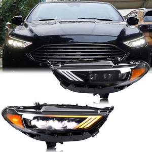 LED Headlights for Ford Fusion 2017-2020 Mondeo Sequential Front Lamps Assembly - Picture 1 of 5