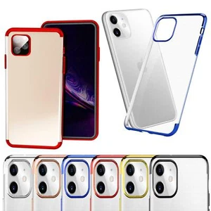 Per Apple IPHONE 6 7 8 Più XR XS Massimo Metallico Gel TPU Custodia + Vetro - Foto 1 di 15