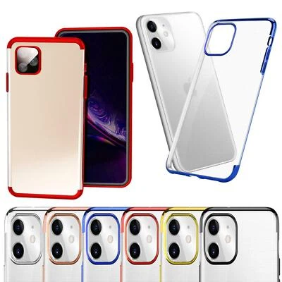Per Apple IPHONE 6 7 8 Più XR XS Massimo Metallico Gel TPU Custodia + Vetro - Immagine 1 di 4