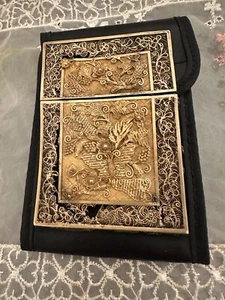 ANTIQUE CHINESE EXPORT SILVER, RECTANGULAR CARD HOLDER, SIGNED HUI YUAN. - Picture 1 of 13
