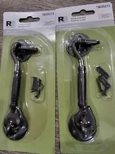 Confezione da 5 ganci per cancello e occhi con finitura nera opaca AFFIDABILELT 0,79 pollici NUOVO - Foto 1 di 6