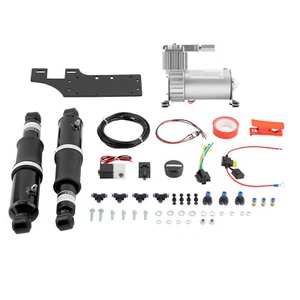 Rear Air Ride Suspension Kit For Harley Davidson Touring Models 1994-2021 - Picture 1 of 10