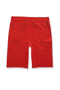 JORDAN CRAIG MENS PALMA FRENCH TERRY SHORTS RED BRED JORDAN RETRO SWEAT 8350S - Picture 1 of 3