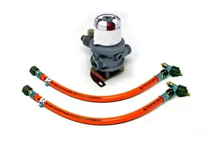 2 Gasflaschen automatische Umschaltanlage MULTIMATIK 30 mbar inkl 2 HD-Schläuche - Bild 1 von 6