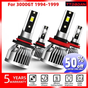 LED Headlights 9005 High 9006 Low Beam Bulbs kit For Mitsubishi 3000GT 1994-1999 - Picture 1 of 11