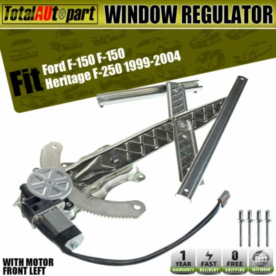 Regulador de ventana con motor delantero izquierdo derecho para Ford F-150 Heritage F-250 1999-2004 Foto 1 de 4