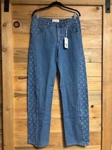 Neu mit Etikett Marine Serre Crescent Moon geschwungene Jeans hellblau, 6 US / 38 FR - Bild 1 von 9