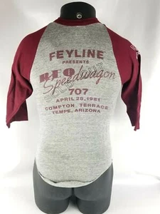 Camiseta vintage 1981 exclusiva agotada Reo Speedwagon/707 detrás del escenario adulto pequeña - Imagen 1 de 11