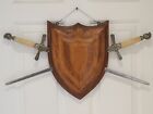 1800's Wood Shield w/Crossed Swords US Military Non Commisioned Officers Swords