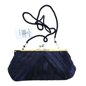 NWT Princess Cruises Evening Clutch Blue Silver Tone Purse 10" x 5" - Picture 1 of 5