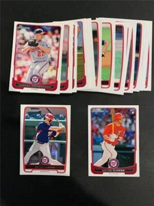 2012 Bowman Washington Nationals Team Set 29 Cards With Prospects & Draft Harper - Picture 1 of 1