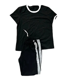 Conjunto de 2 piezas de chándal para mujer sudaderas de manga corta para correr trajes para correr L - Imagen 1 de 14