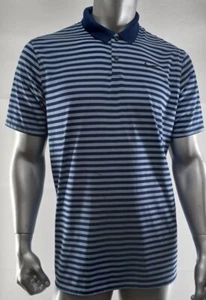 Polo Nike Gold Dri-fit Uomo Poliestere Righe Blu - Taglia Large - Foto 1 di 8