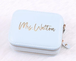 Custom Jewelry Boxes Personalized Travel Jewelry Case Bridesmaid Jewelry Box - Bild 1 von 8