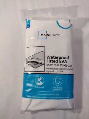 Waterproof Fitted EVA Mattress Protector Twin Size Mainstays - Image 1 of 2